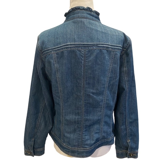 Christopher & Banks Jean Jacket with Studded Details Small - Picture 5 of 16